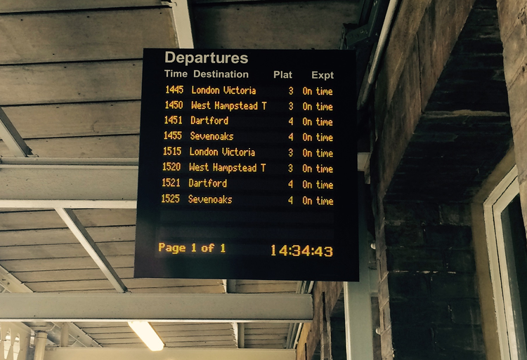 Departure boards