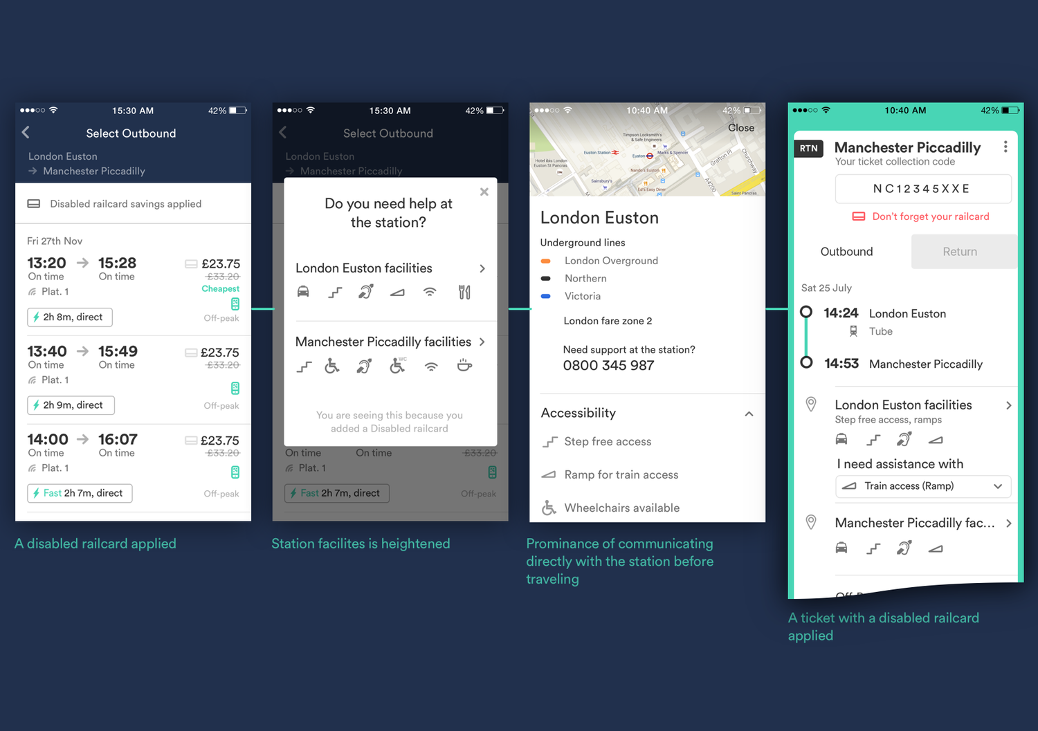 Accessibility through the app